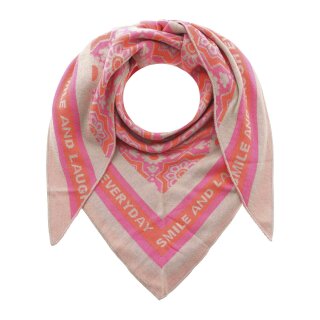 ZWILLINGSHERZ Dreieckstuch ZÜRICH mit Baumwolle -  Beige-Pink