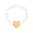 Perlenring Herz gold