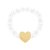 Perlenring Herz gold