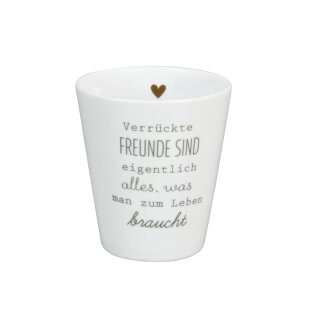 Krasilnikoff HAPPY MUG /  Becher VERRÜCKTE FREUNDE