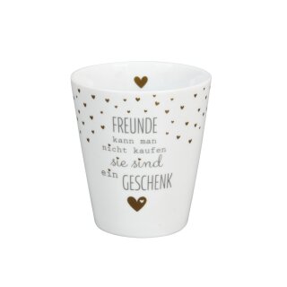 Krasilnikoff HAPPY MUG / Becher FREUNDE KANN MAN NICHT KAUFEN
