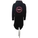 ZWILLINGSHERZ Hoodiemantel LIZ - Schwarz mit Leodetails L