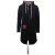 ZWILLINGSHERZ Hoodiemantel LIZ - Schwarz mit Leodetails L