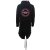 ZWILLINGSHERZ Hoodiemantel LIZ - Schwarz mit Leodetails L