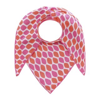 ZWILLINGSHERZ Dreieckstuch TROPFEN mit Baumwolle - Pink-Orange