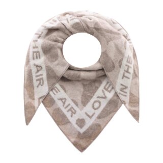 ZWILLINGSHERZ Dreieckstuch HERZ AN HERZ - Beige