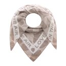 ZWILLINGSHERZ Dreieckstuch HERZ AN HERZ - Beige