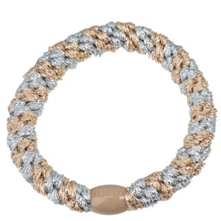 KKNEKKI Haargummi - Silver Beige Glitter Stripe