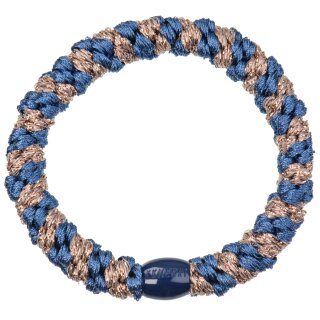 KKNEKKI Haargummi - Indigo Taupe Glitter Stripe