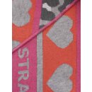 ZWILLINGSHERZ Dreieckstuch STRANDPINK 1 mit Baumwolle - Grau-Orange-Pink