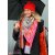 ZWILLINGSHERZ Dreieckstuch STRANDPINK 1 mit Baumwolle - Grau-Orange-Pink