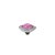 QUDO Ringaufsatz TONDO DELUXE silber peony pink