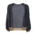 BLACK COLOUR Cardigan mit goldfarbenen Glitzerdetails - Grey