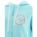 ZWILLINGSHERZ Hoodiemantel HAPPY & BEAUTYFUL - Türkis M
