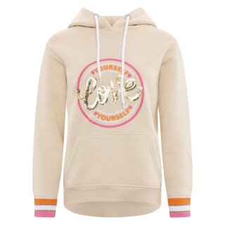 ZWILLINGSHERZ Hoodie LOVE YOURSELF - Beige