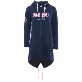 ZWILLINGSHERZ Hoodiemantel STRANDGLÜCK & MEER - Dunkelblau