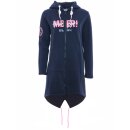 ZWILLINGSHERZ Hoodiemantel STRANDGLÜCK & MEER - Dunkelblau