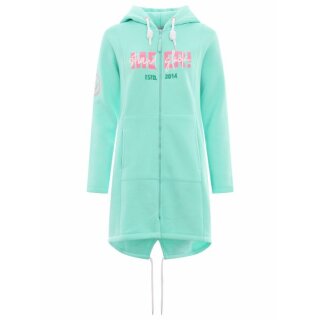 ZWILLINGSHERZ Hoodiemantel STRANDGLÜCK & MEER - Mint S