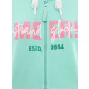 ZWILLINGSHERZ Hoodiemantel STRANDGLÜCK & MEER - Mint S