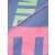 ZWILLINGSHERZ Dreieckstuch GROSSE FREUDE  mit Baumwolle - Blau-Pink-Grün