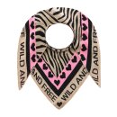 ZWILLINGSHERZ Dreieckstuch ZEBRA LOVE - Beige-Schwarz-Pink