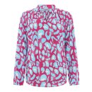 ZWILLINGSHERZ Bluse "Farbige Leoparden" - Pink-Blau