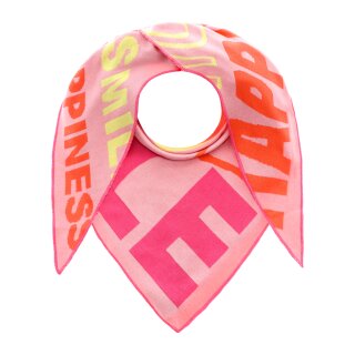 ZWILLINGSHERZ Dreieckstuch GROSSE FREUDE mit Baumwolle - Pink-Orange-Gelb