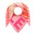 ZWILLINGSHERZ Dreieckstuch GROSSE FREUDE mit Baumwolle - Pink-Orange-Gelb