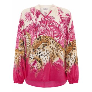 ZWILLINGSHERZ Bluse "Farbige Leopardenwelt" - Pink