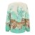 ZWILLINGSHERZ Bluse "Farbige Leopardenwelt" - Mint