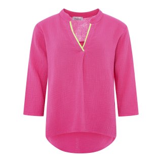 ZWILLINGSHERZ Musselin Bluse "Neon Edge" - Pink
