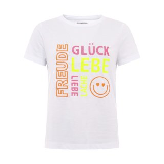 ZWILLINGSHERZ - T-Shirt "Freude Glück Lebe" - Gelb