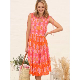 ZWILLINGSHERZ Kleid "Gertrude" - Pink-Orange