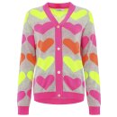 ZWILLINGSHERZ Cardigan "Neon Herzen" - Grau