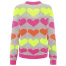 ZWILLINGSHERZ Cardigan "Neon Herzen" - Grau