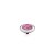 QUDO Ringaufsatz TONDO silber peony pink