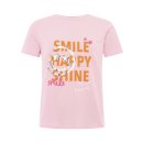 ZWILLINGSHERZ - T-Shirt "Smile Happy Shine" - Rosa