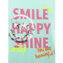 ZWILLINGSHERZ - T-Shirt "Smile Happy Shine" - Mint L