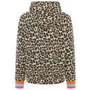 ZWILLINGSHERZ Hoodie "Leo Allover Neon Kante" - Beige/Türkis