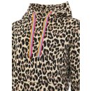 ZWILLINGSHERZ Hoodie "Leo Allover Neon Kante" - Beige/Türkis