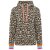 ZWILLINGSHERZ Hoodie "Leo Allover Neon Kante" - Beige/Türkis