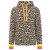 ZWILLINGSHERZ Hoodie "Leo Allover Neon Kante" - Beige/Gelb