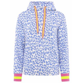 ZWILLINGSHERZ Hoodie "Leo Allover Neon Kante" - Blau