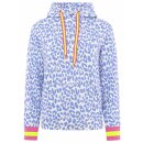 ZWILLINGSHERZ Hoodie "Leo Allover Neon Kante" - Blau