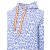 ZWILLINGSHERZ Hoodie "Leo Allover Neon Kante" - Blau