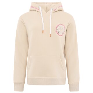 ZWILLINGSHERZ Hoodie "Paillette Smile" - Beige L