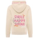 ZWILLINGSHERZ Hoodie "Paillette Smile" - Beige L
