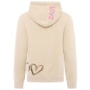 ZWILLINGSHERZ Hoodie "Paillette Love is all you need" - Beige XXL