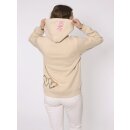 ZWILLINGSHERZ Hoodie "Paillette Love is all you need" - Beige XXL