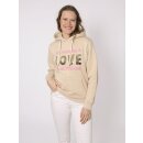 ZWILLINGSHERZ Hoodie "Paillette Love is all you need" - Beige XXL